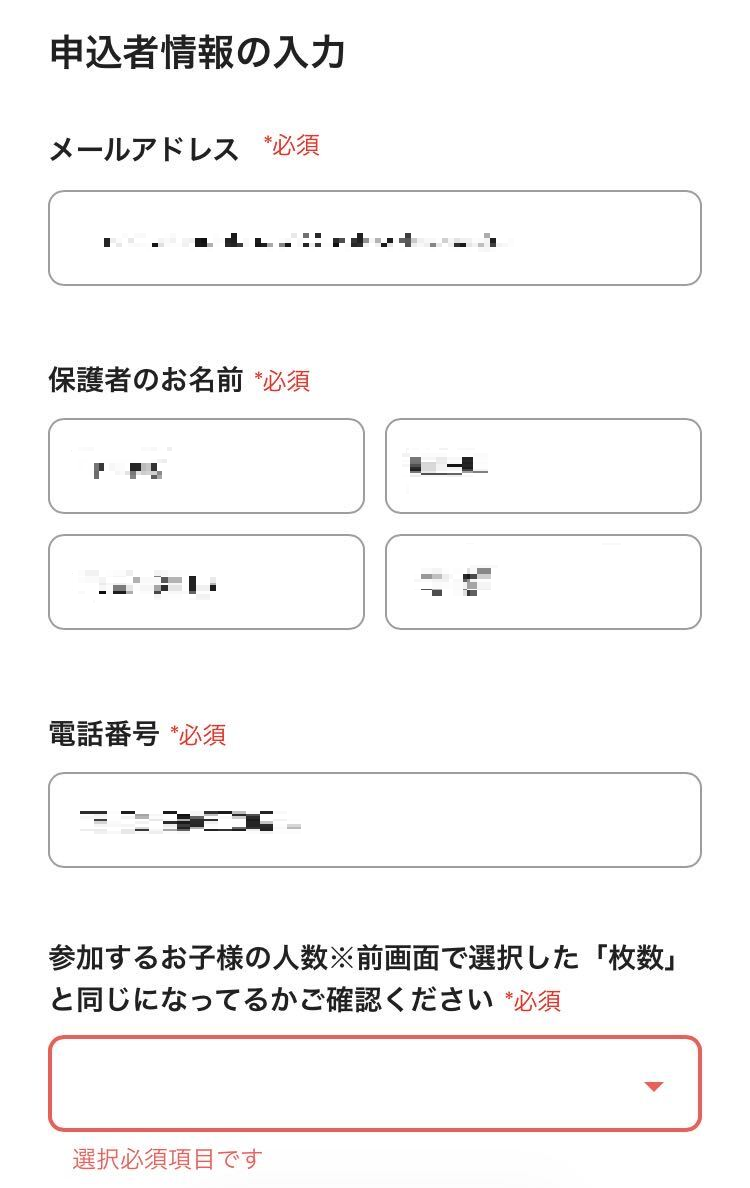 申込方法 画面2